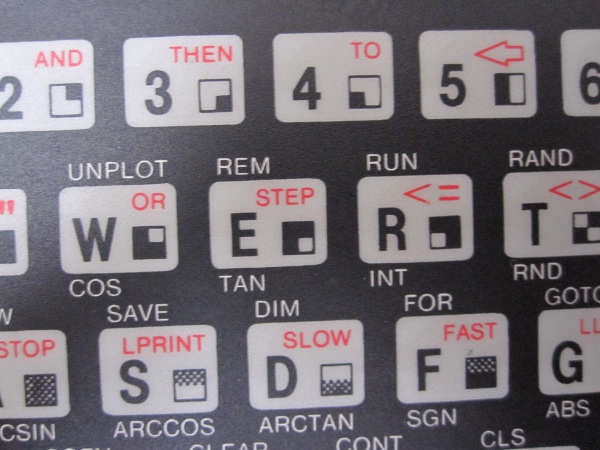 Sinclair ZX81 keyboard 7
