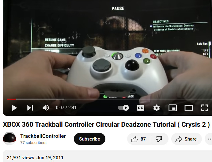 XBOX 360 Trackball Controller 5N3j