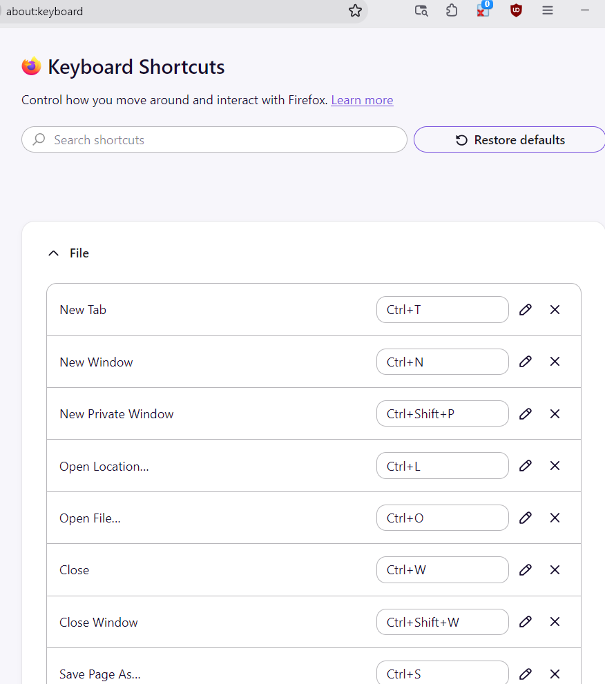 firefox customize keyboard shortcuts 2026-10-02 1baa9 ll
