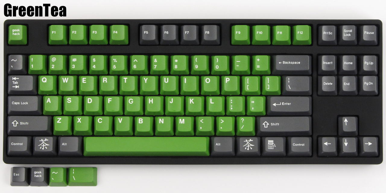 keyboard green tea keycaps 55919