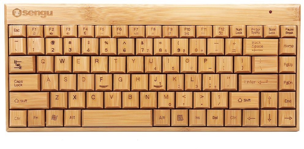 sengu bamboo wood 89 keyboard 94436c
