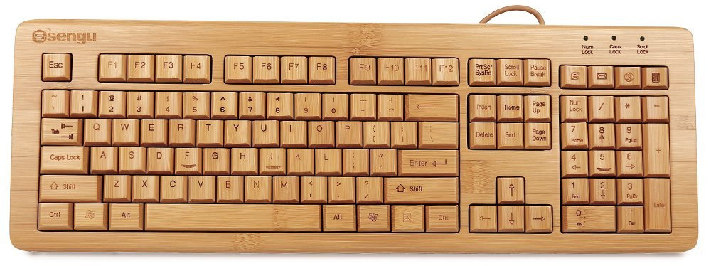sengu bamboo wood keyboard 99567