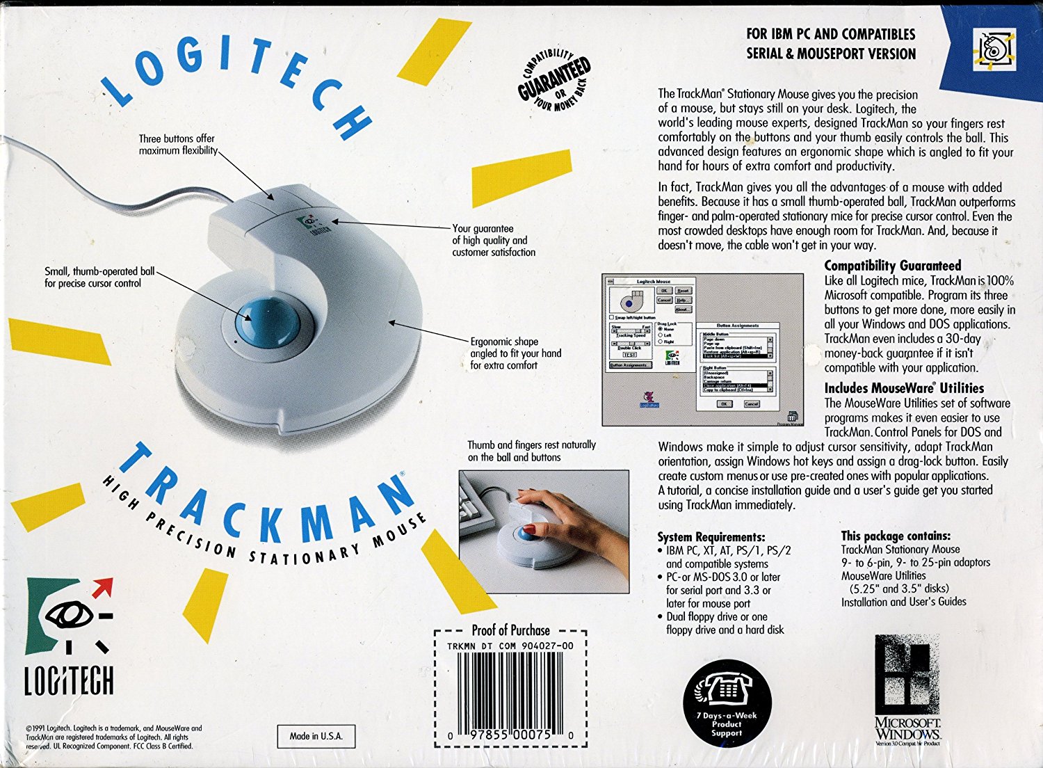 Logitech Trackman trackball 29017