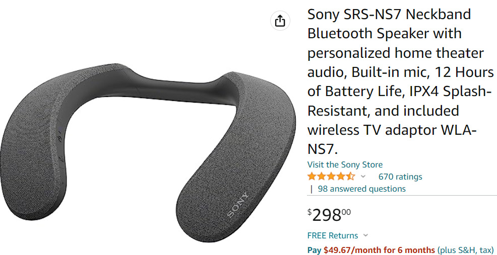 Sony neckband speaker 2023-03 DFgjh
