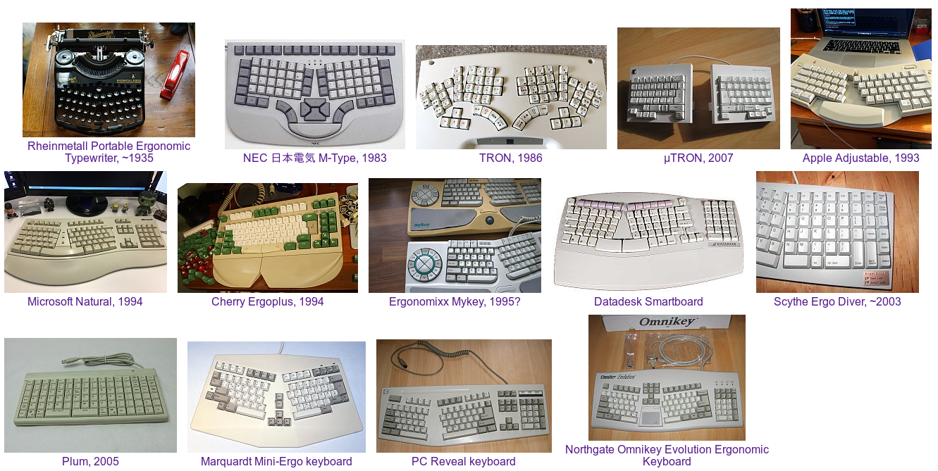 ergonomic keyboard history b948
