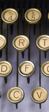 mechanical typewriter key detail