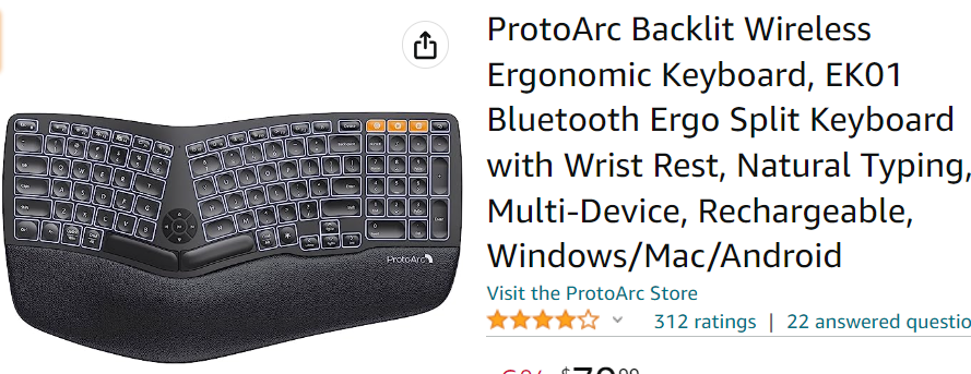 protoArc keyboard 2023-03 Y6NBC