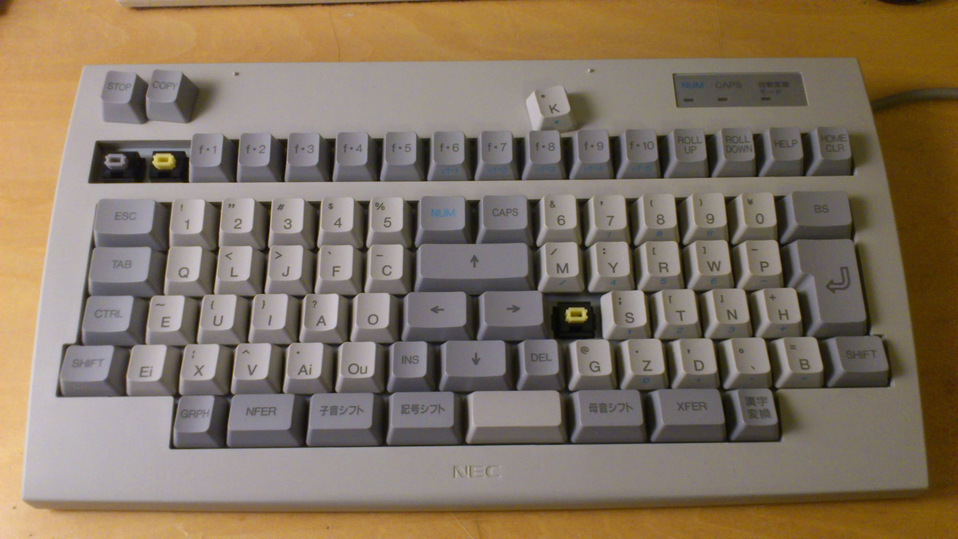 NEC M shiki keyboard NEC PC98 1992
