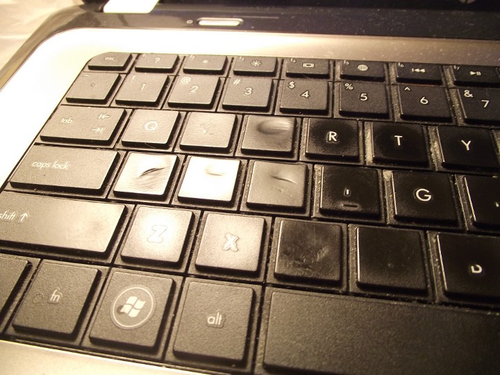 worn laptop keyboard nDrrK