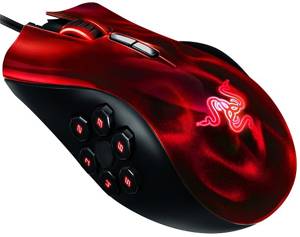 Razer Naga hex gaming mouse red