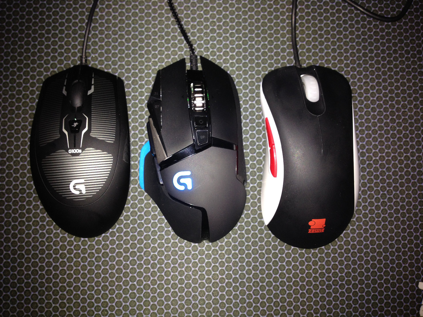 logitech g100s g602 zowie mouse