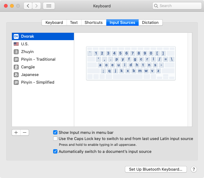 Mac Add Dvorak Keyboard Layout