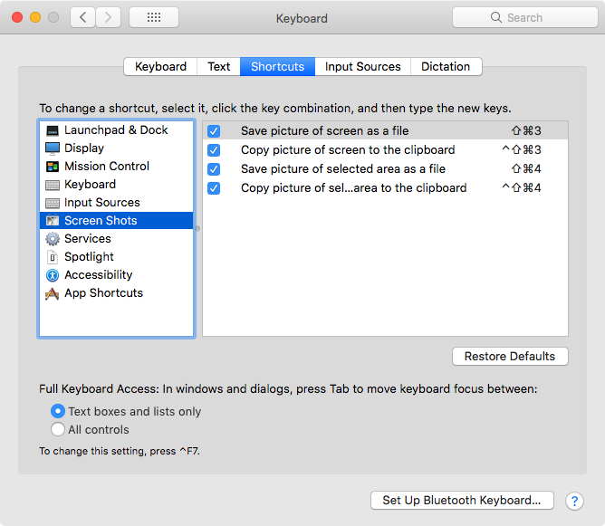 macbook pro screenshot shortcut
