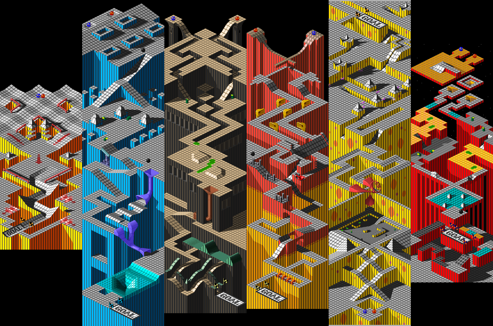 Marble Madness levels map