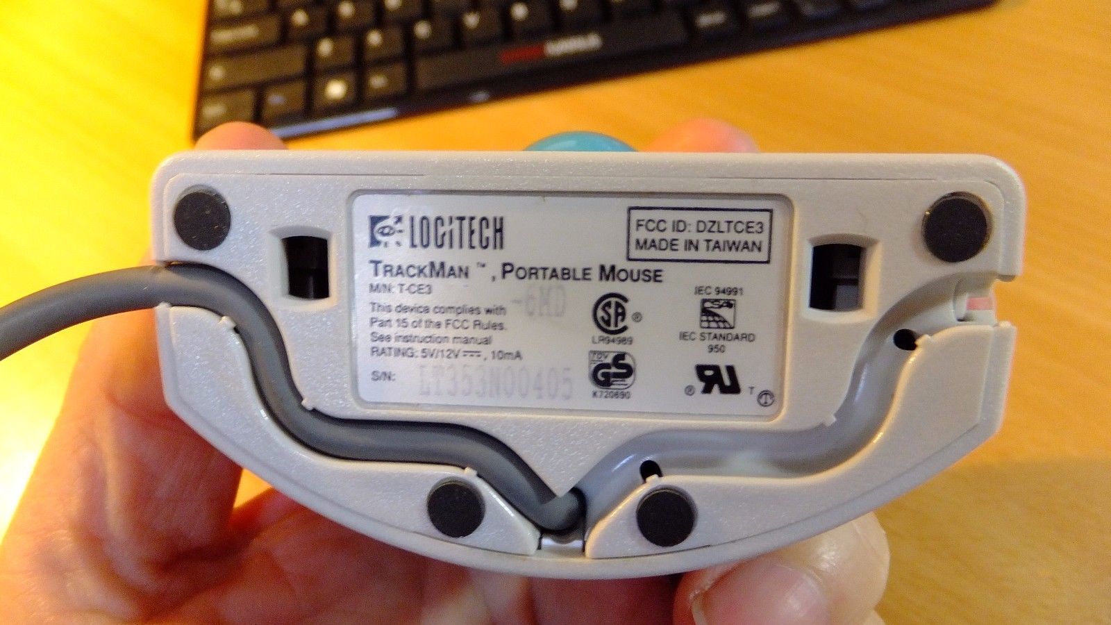 logitech trackman portable mouse 74537
