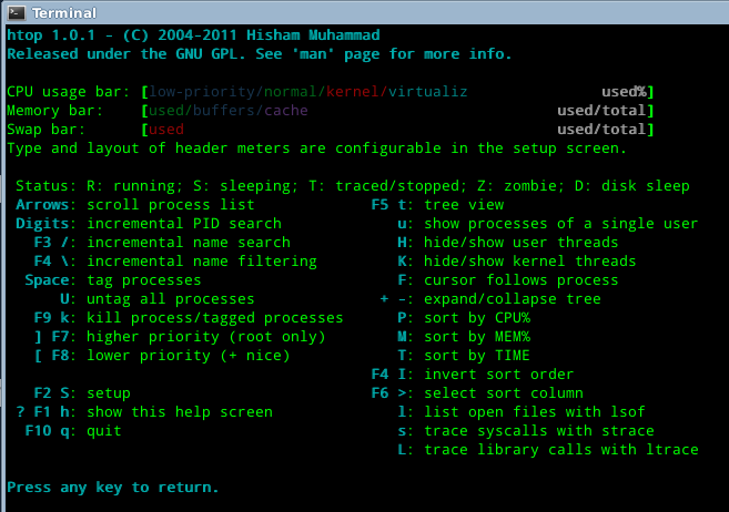 linux htop help screenshot 2013-02-03