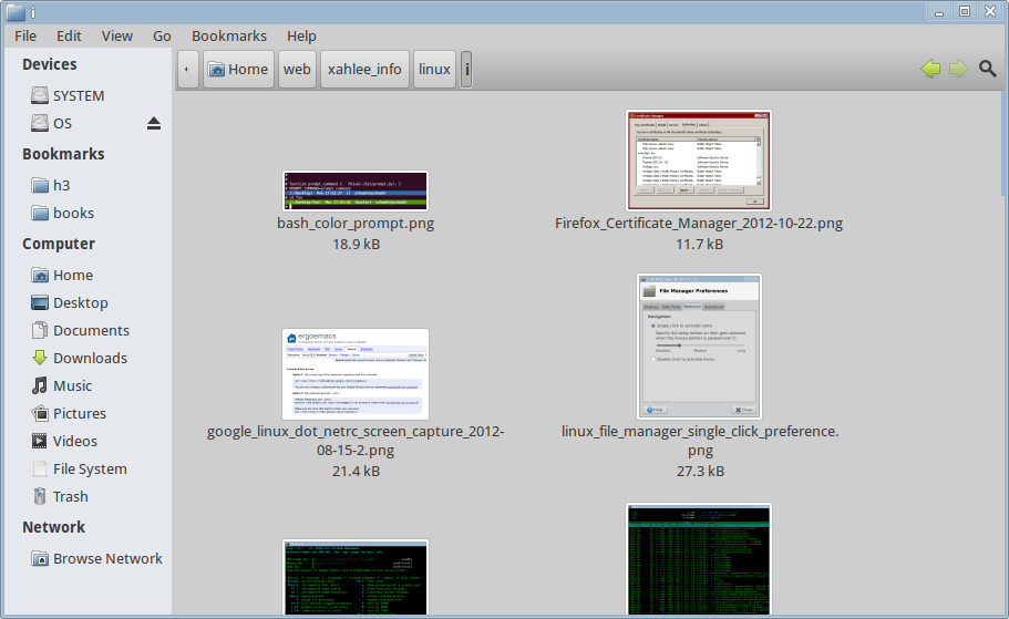 linux screenshot nautilus 2 icon gap 2013-02-12