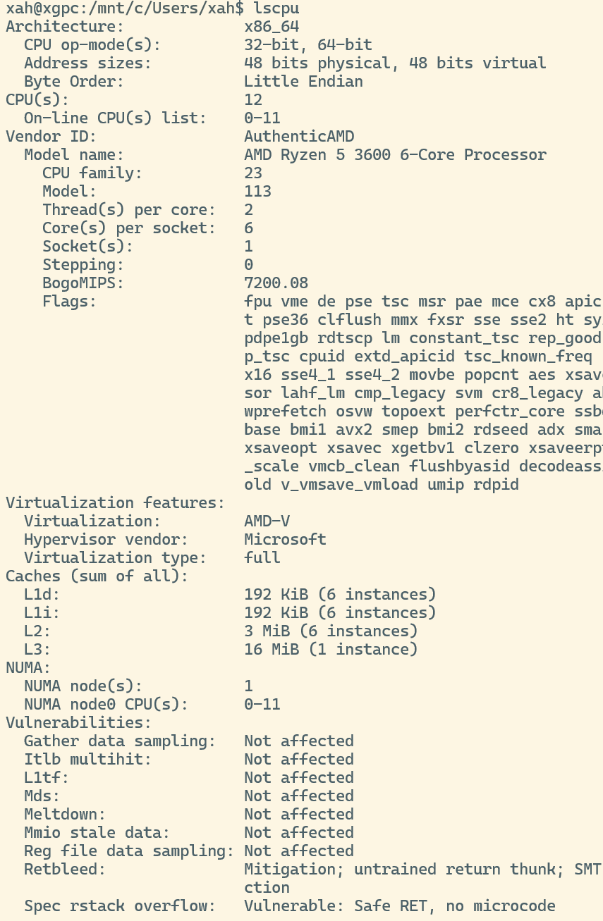 wsl lscpu 2026-08-26 2cdc2 ll
