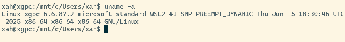 wsl uname 2026-08-26 2c465 ll