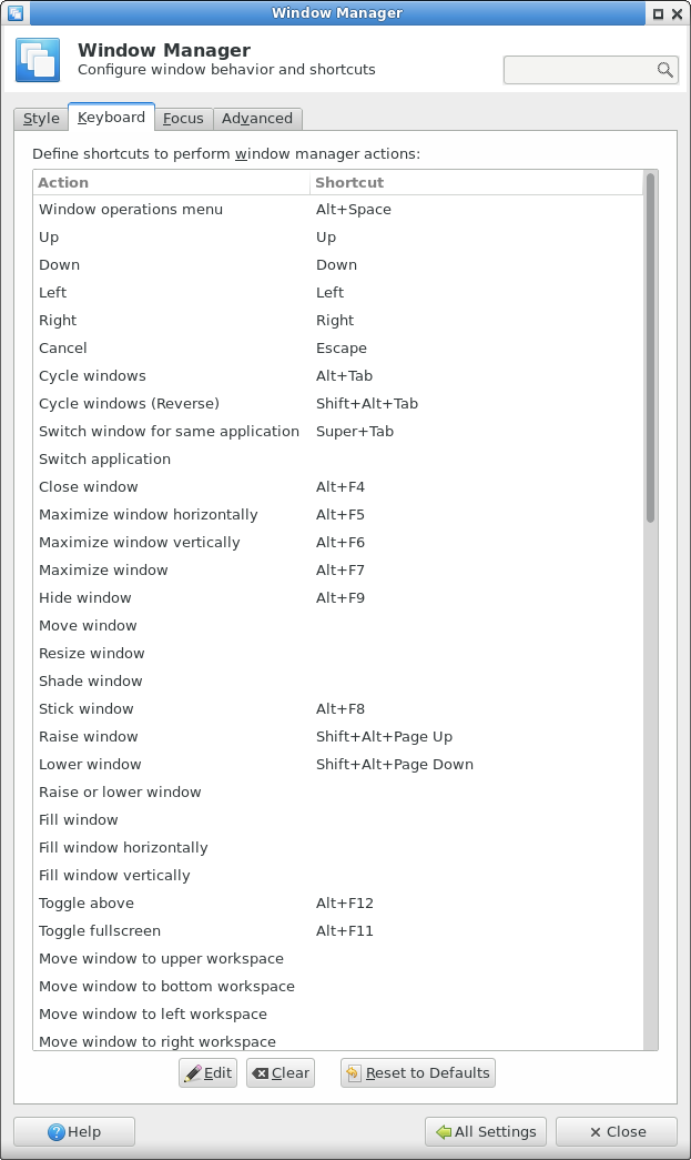 xfce window manager keys panel 2017-02-04