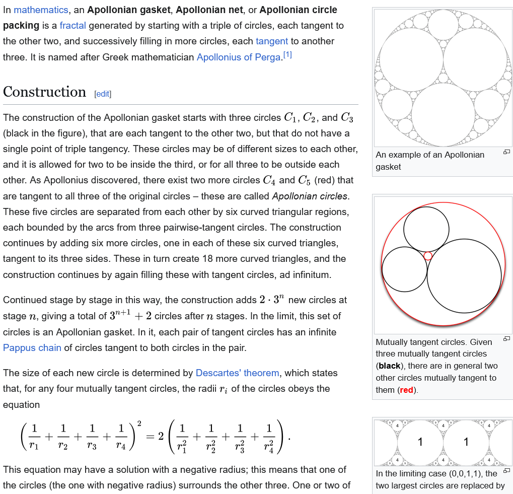 Apollonian gasket 2025-09-27 31207