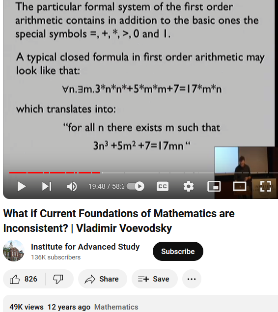Vladimir Voevodsky math inconsistent s3hD