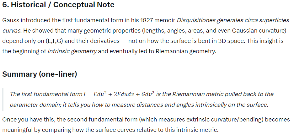 geometry first fundamental form 2026 27878