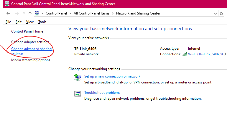 Network and Sharing Center 2025-01-26 191015
