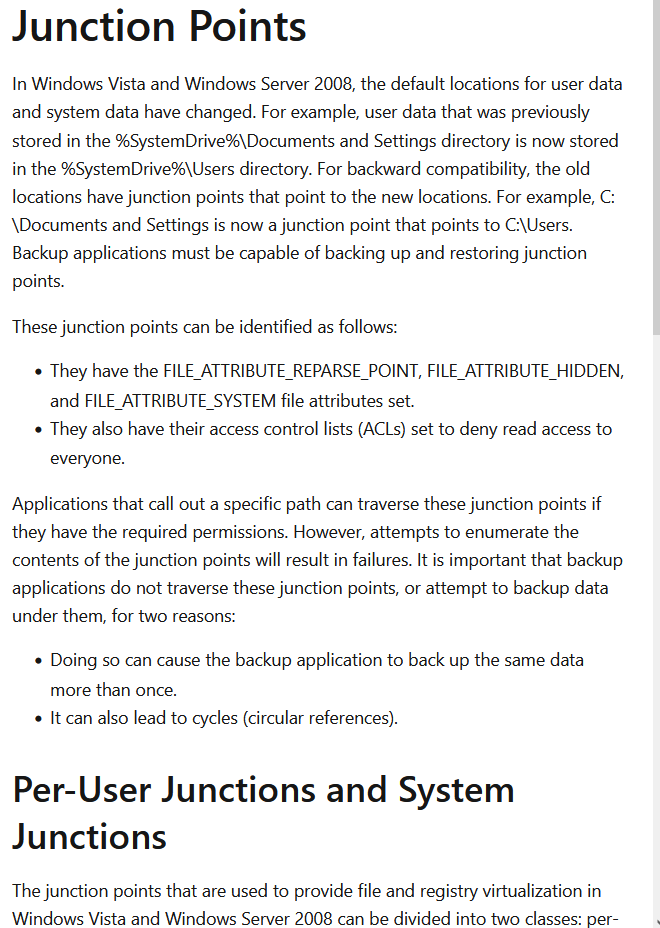 Windows junction point 2025-11-23 27558