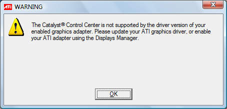 catalyst control center error