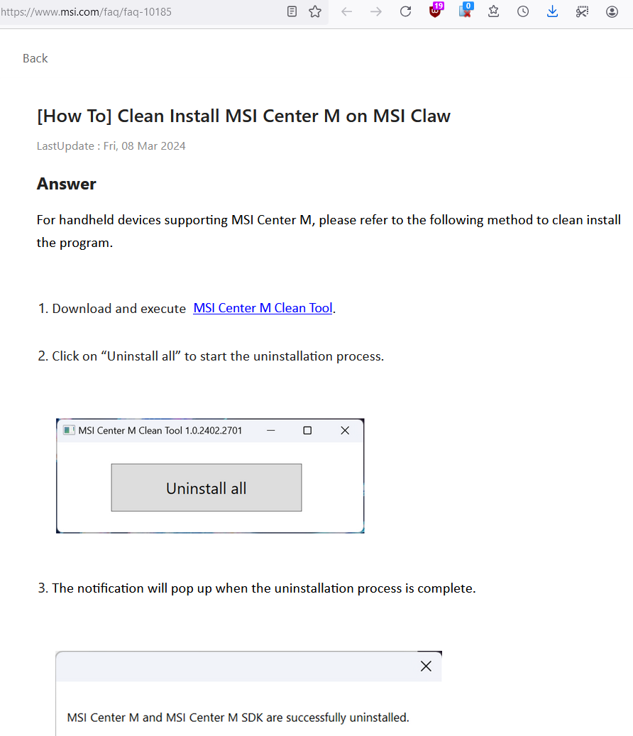 uninstall MSI Center 2024-09-30 Z7Sfb