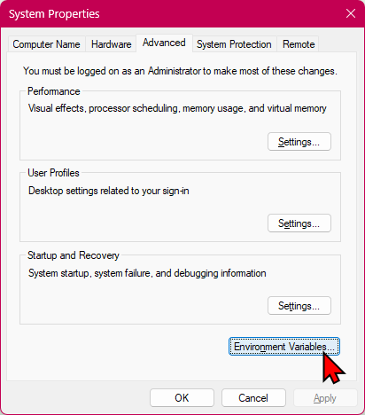 win11 SystemPropertiesAdvanced 2025-12-21 192f3
