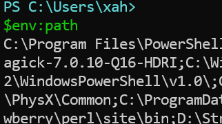 PowerShell show path env 2026-04-18 281f1