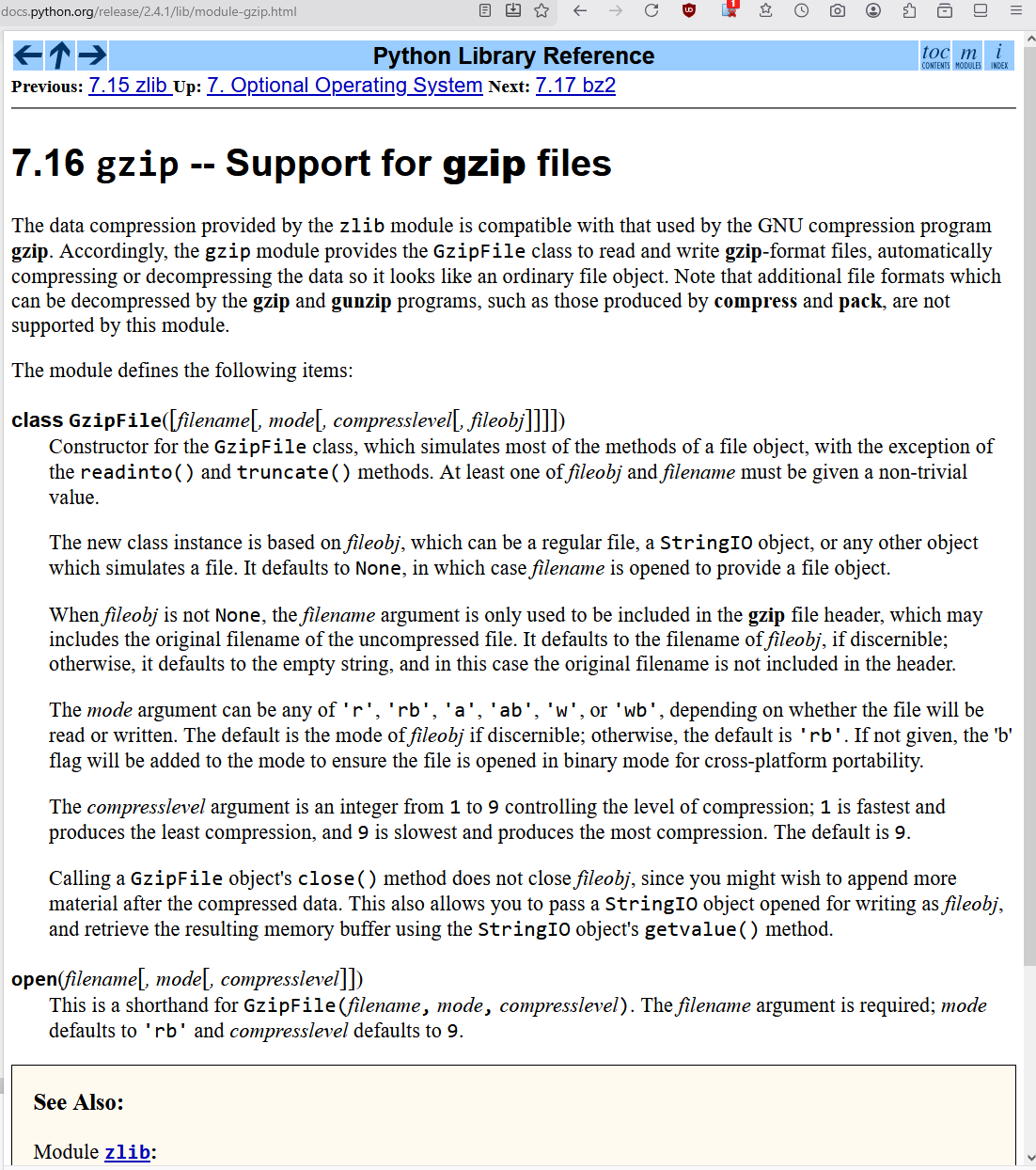 python docs 2.4.1 gzip 2005-03-30 2025-11-12