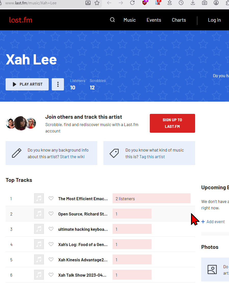 last fm xah lee 2026-03-05 2774f