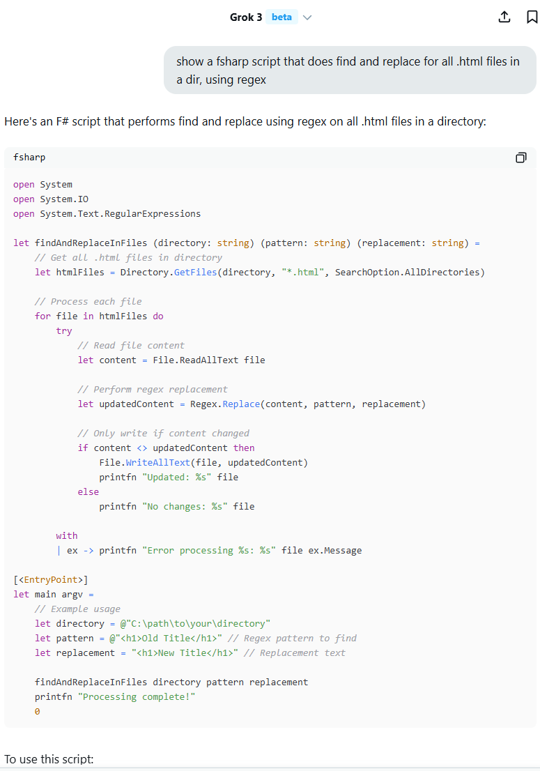 xah talk show 2025-04-11 fsharp find replace 14f3c