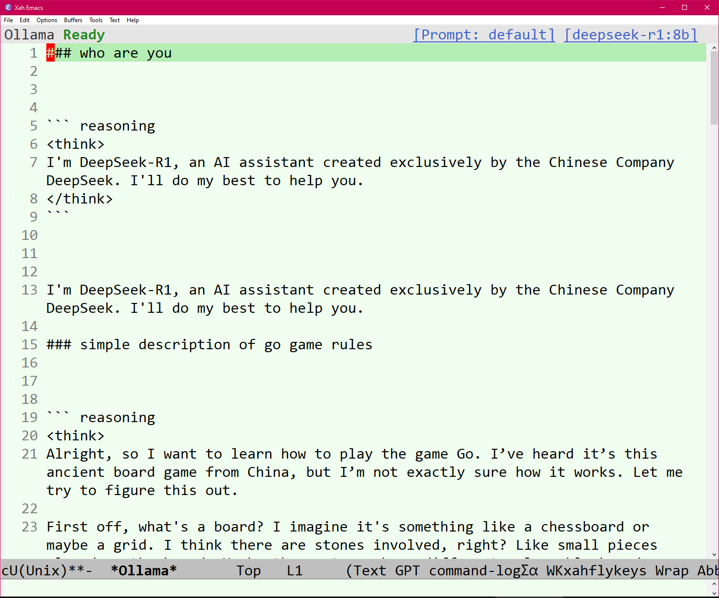 xah talk show 2025-04-25 emacs gptel olamma 20fe9