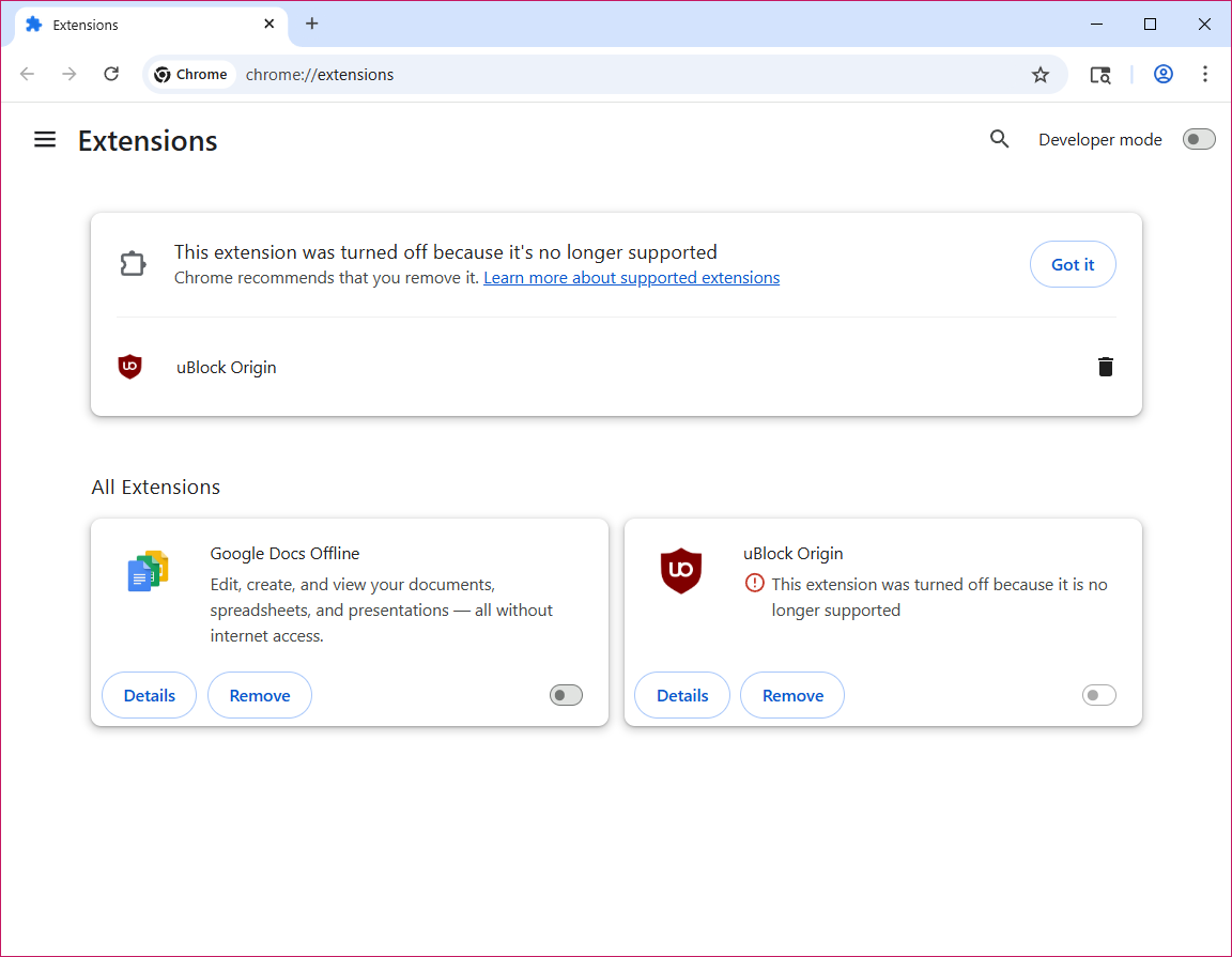 Google Chrome ban uBlockOrigin 2025-07-11 29f1b
