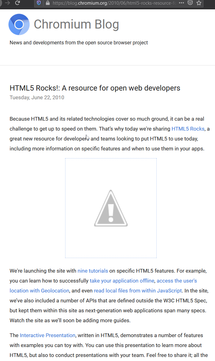 Google chromium blog html5rocks 2021-02-17