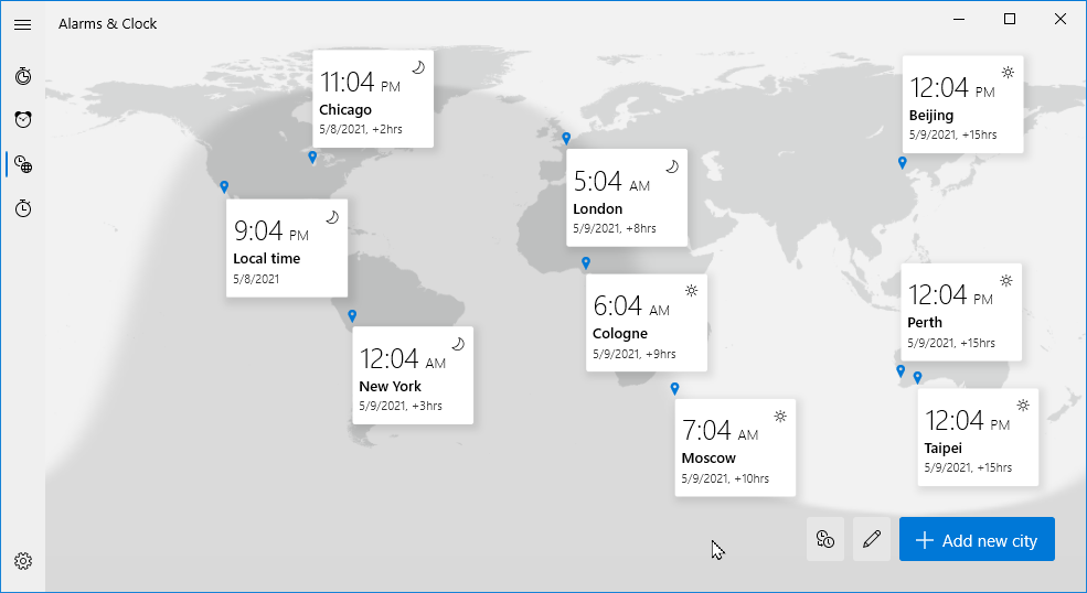 Windows 10 world clock 2021-05-08
