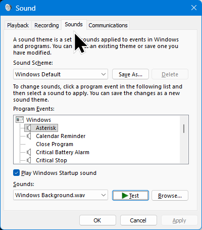 Windows 11 sound control panel 2026-04-25 18798
