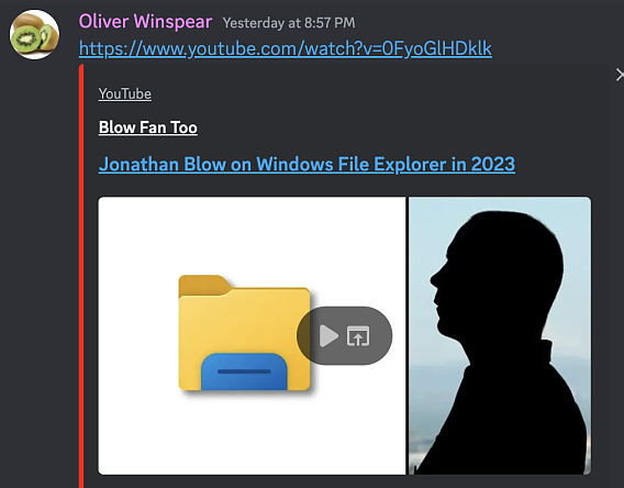 jonathan blow on windows file explorer