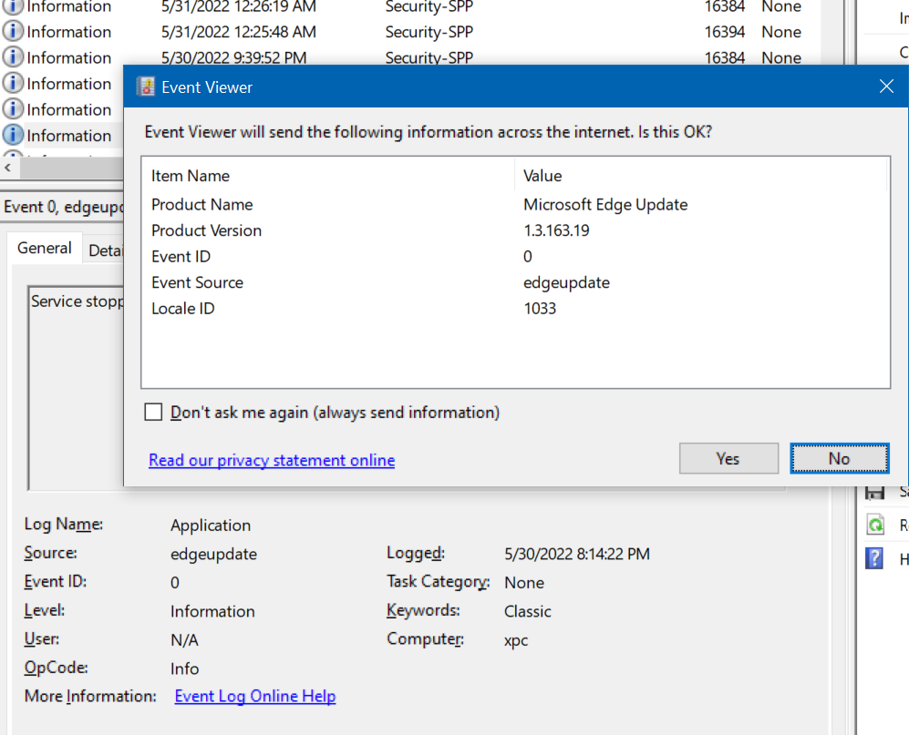 ms win 10 event viewer link 2022-06-15 p2CFC