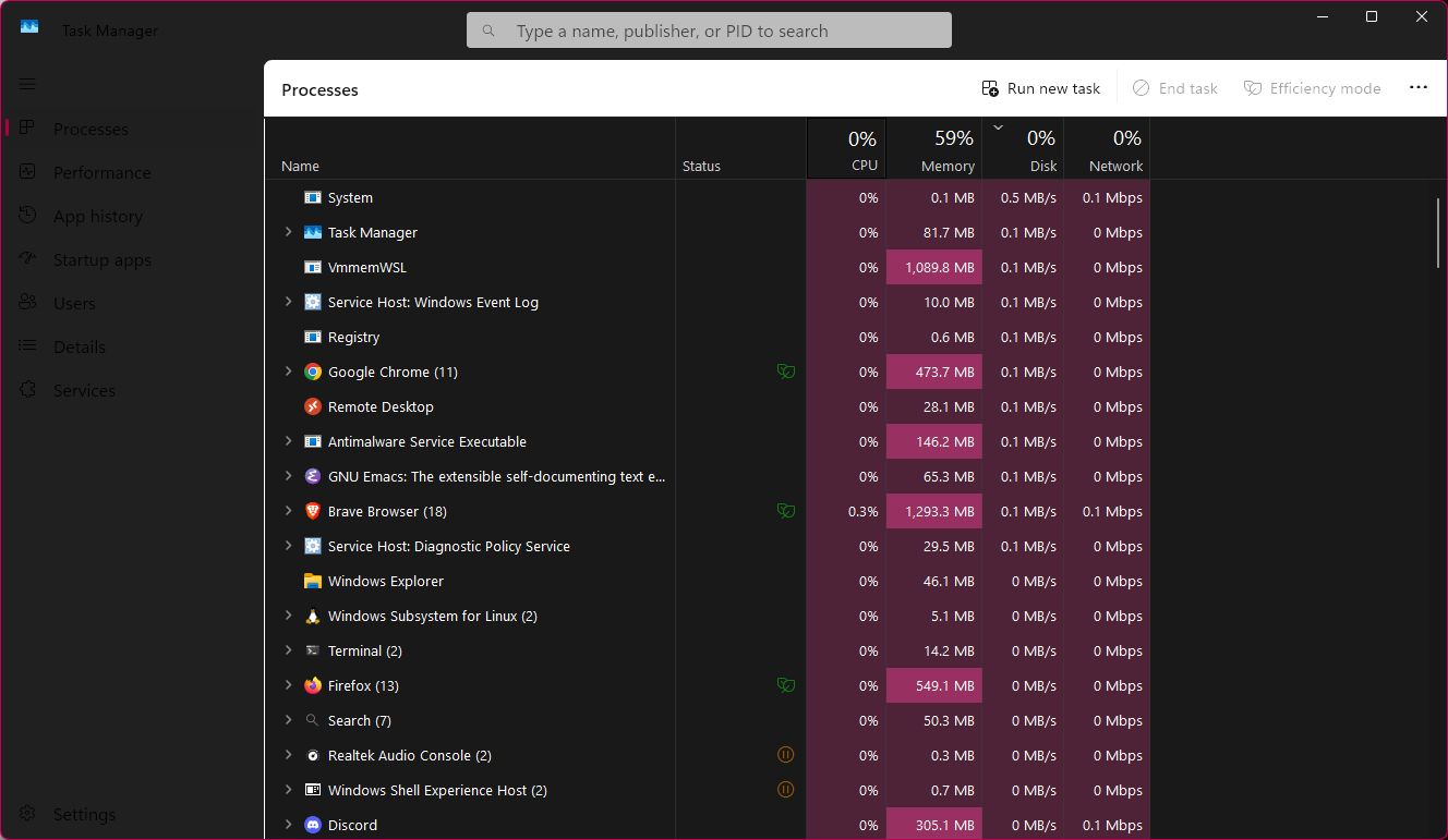 win11 task manager dark theme 2026-07-29 1695a ll