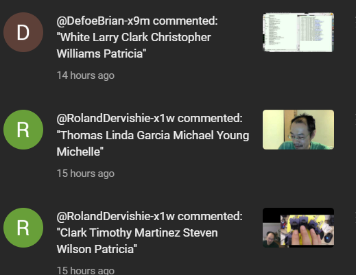 youtube person names spam 2024-09-08 DRk9v