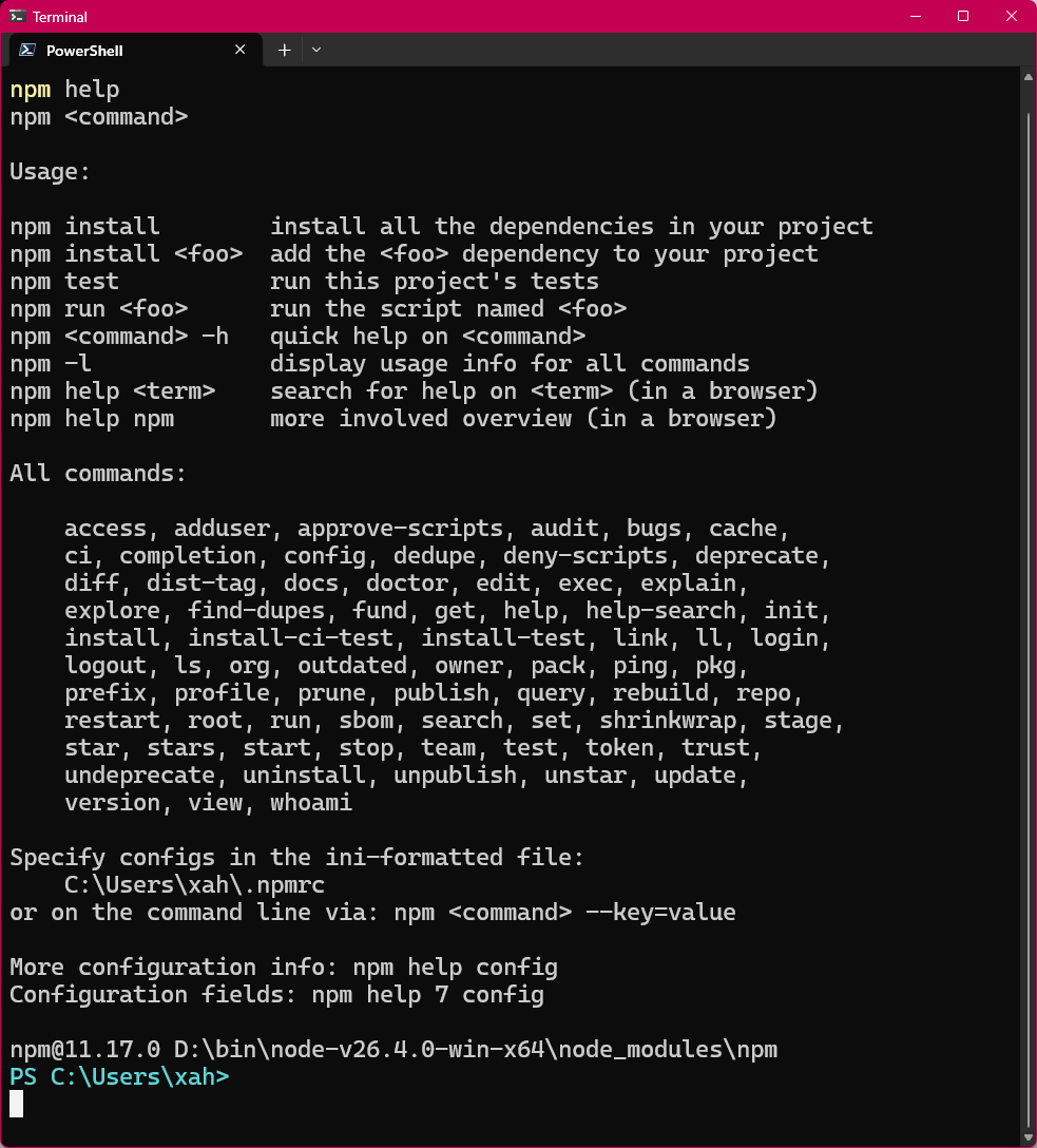 npm help 2026-07-16 27459 ll