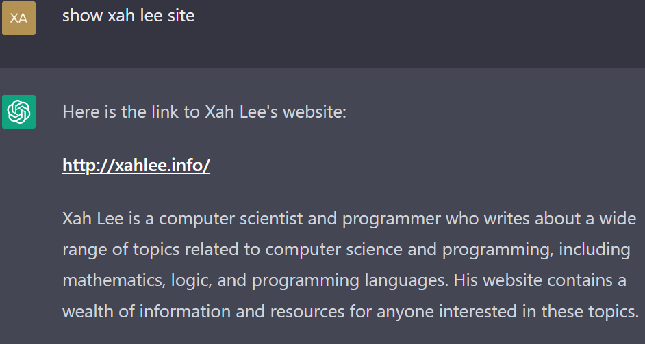 chatGPT on Xah Lee 2023-03-12 crop